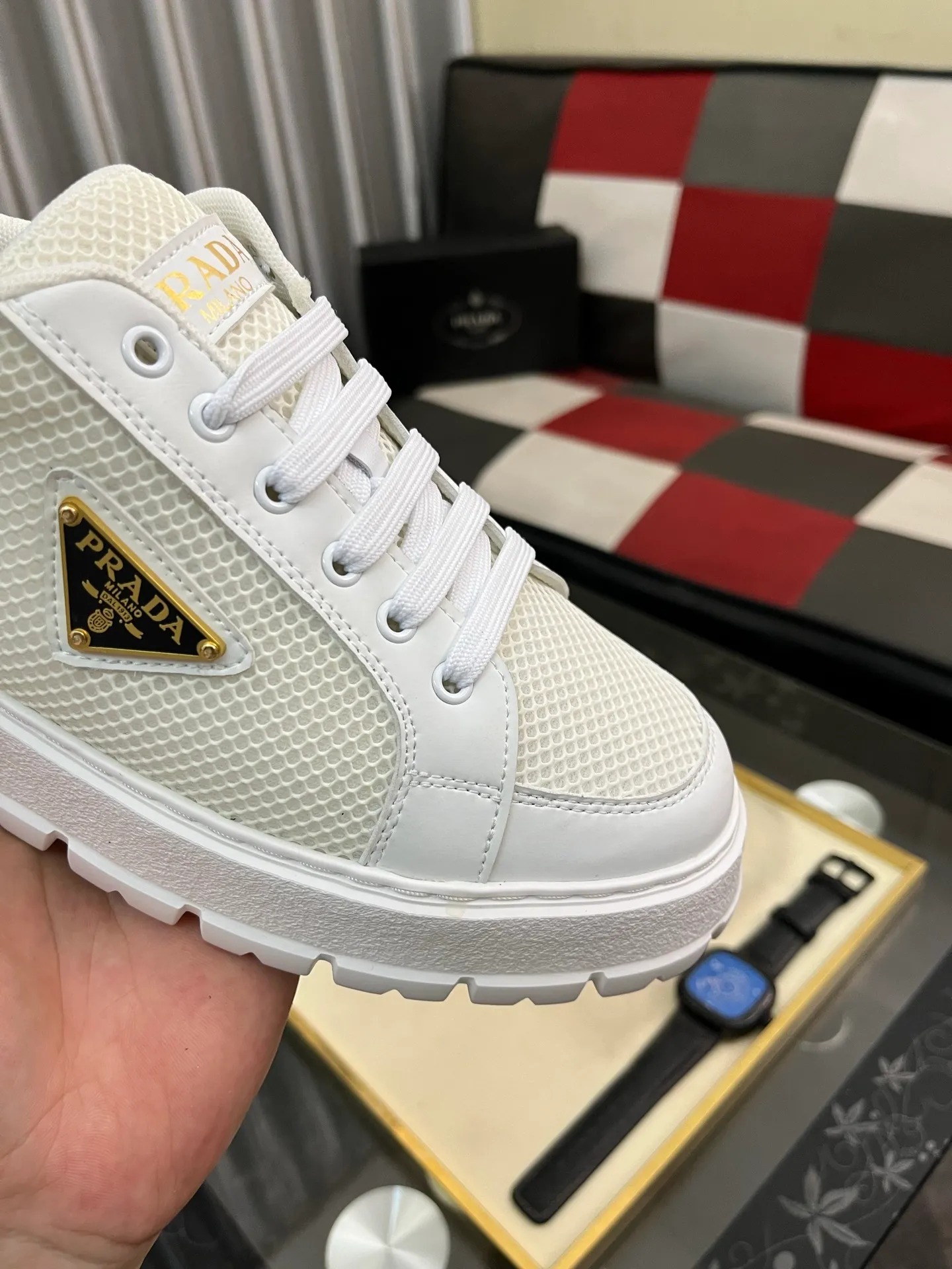 Men's Men's Shoes💰440⌚️⌚️《PRADA*》The latest and most popular casual shoes, top brand [seduce] luxury~purchasing agent, top~quality. [Strong] The upper is made of imported breathable special materials ➕ breathable feet (•) with fine workmanship. Original stylish and stylish soft rubber wear-resistant outsole, light and comfortable on the foot, size: 38-445️⃣colors available